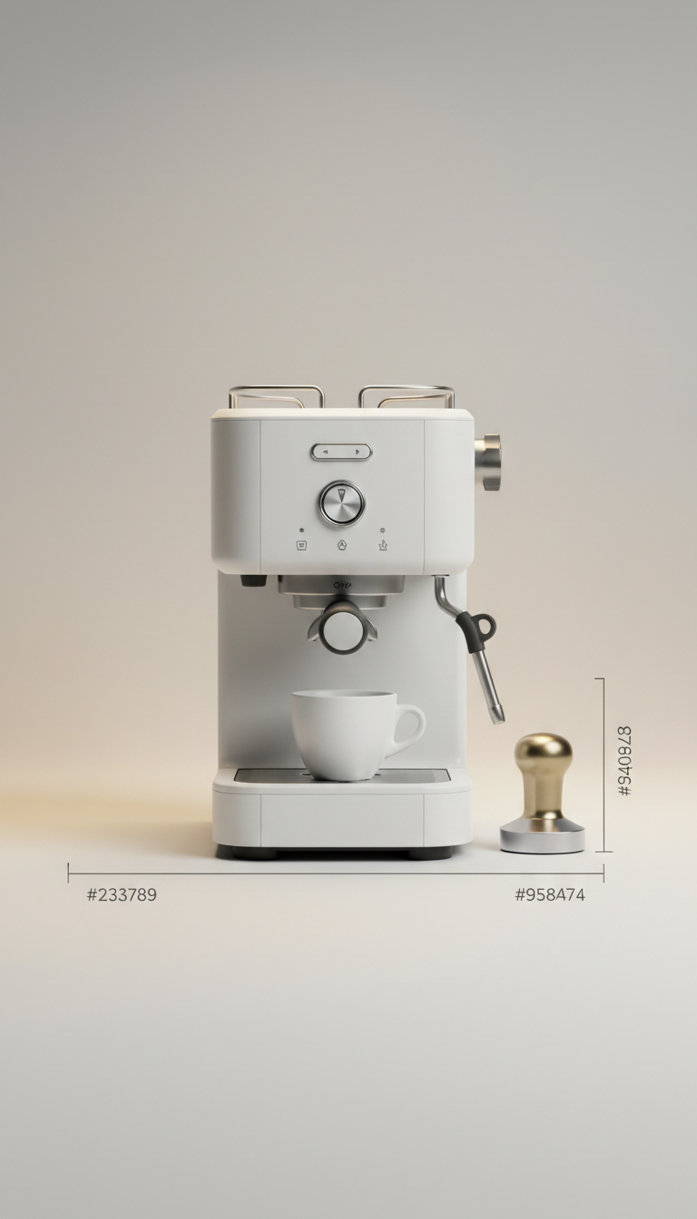 Single-shot espresso machine porcelain white limited edition