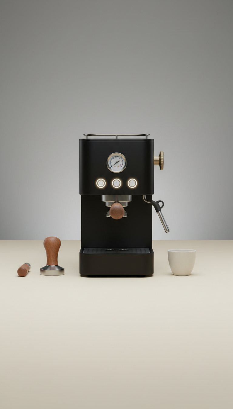 Single-shot espresso machine matte black edition